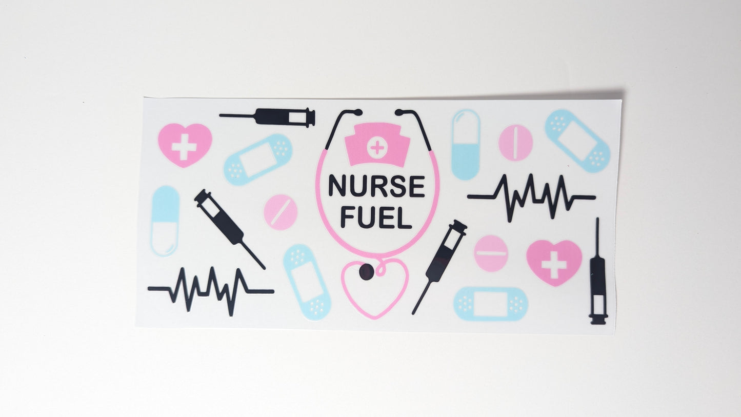 16 oz Glass Cup with Bamboo Lid β Nurse Edition! | Libby Cup | Beer Can Glass | Gift for Mother's Day | Glass Cup for Nurse