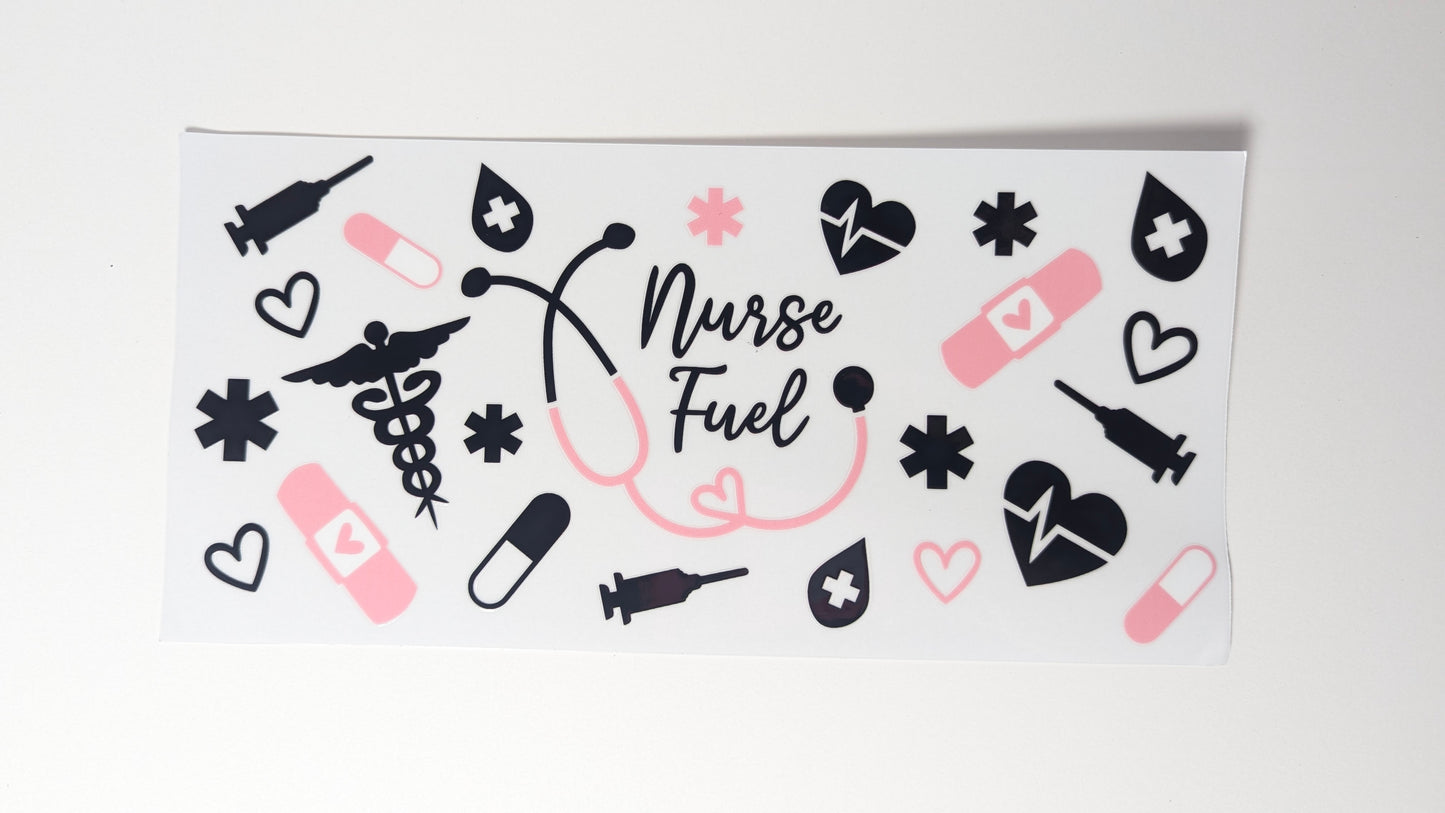 16 oz Glass Cup with Bamboo Lid β Nurse Edition! | Libby Cup | Beer Can Glass | Gift for Mother's Day | Glass Cup for Nurse