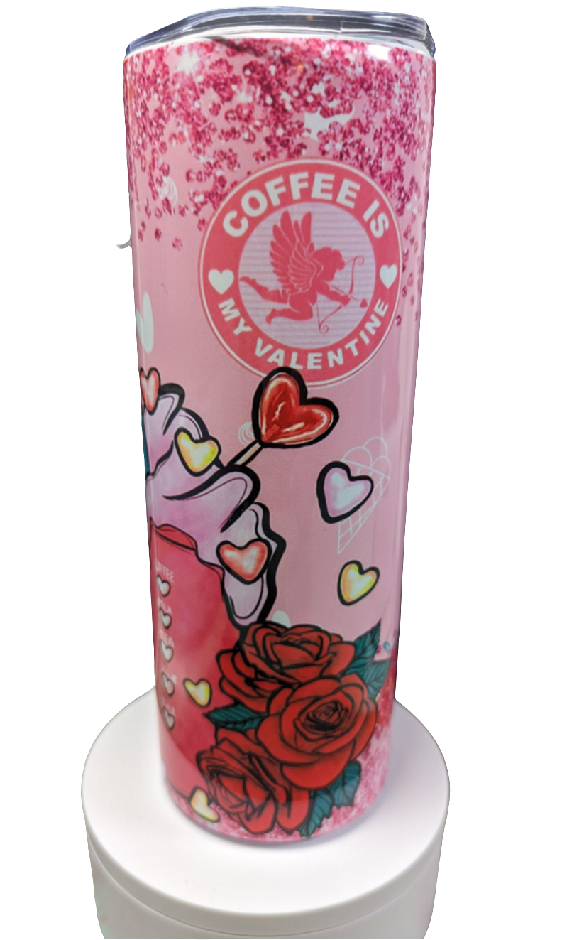 Valentine Tumbler | Valentine Gift | Hearts Tumbler | Pink Colors | 20oz Tumbler | Sublimation Tumbler