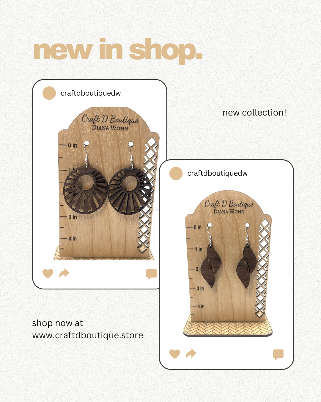 Handmade Wooden Earrings – Laser Cut, Hand-Painted & Lightweight!