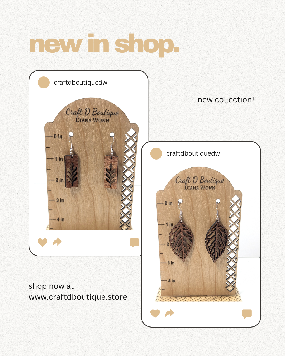 Handmade Wooden Earrings – Laser Cut, Hand-Painted & Lightweight!