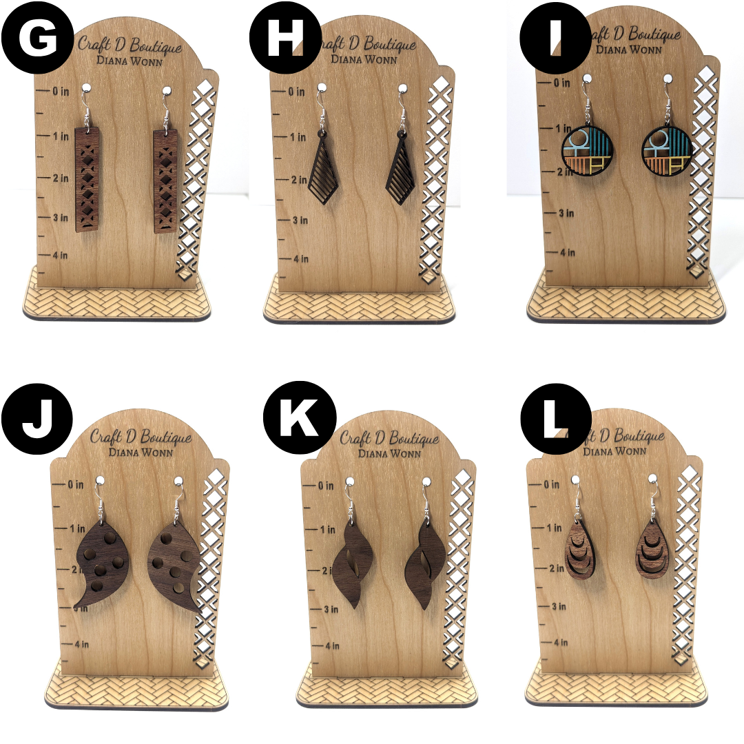 Handmade Wooden Earrings – Laser Cut, Hand-Painted & Lightweight!