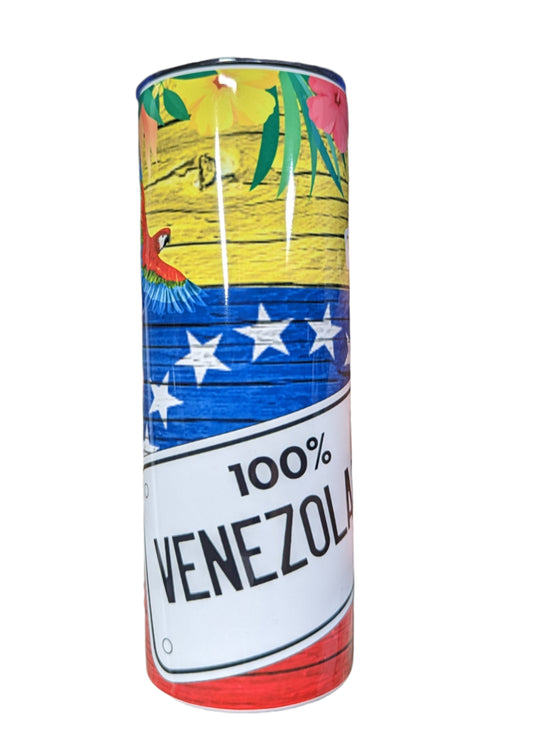 Tumbler 20oz Venezuelan Flag | Skinny Tumbler | 100% VENEZOLANO - VENEZOLANA Skinny Tumbler |