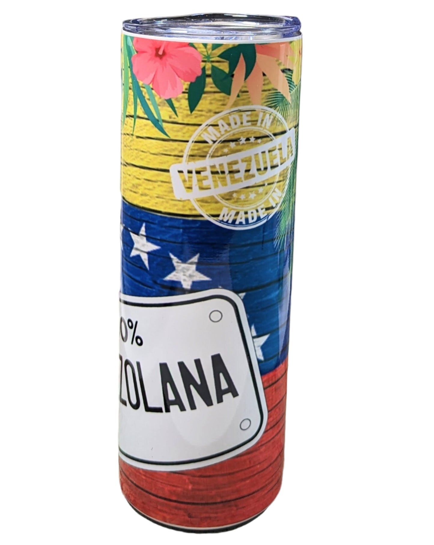 Tumbler 20oz Venezuelan Flag | Skinny Tumbler | 100% VENEZOLANO - VENEZOLANA Skinny Tumbler |