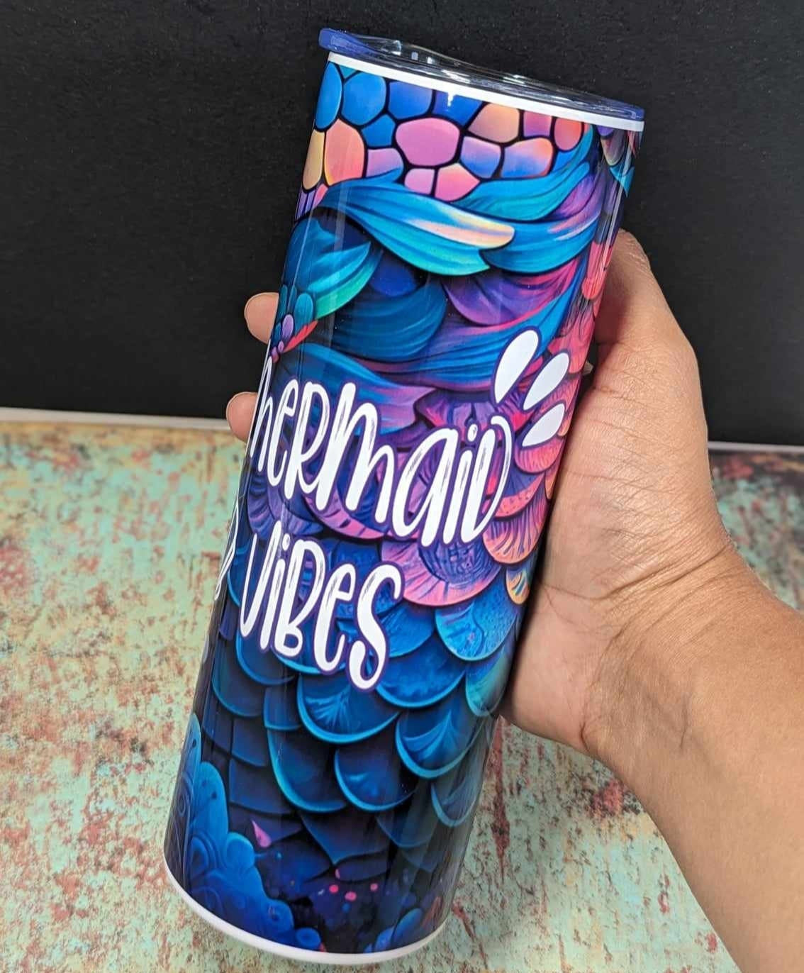 Custom Tumbler | Mermaid Tumbler | Add Names | Custom Order Gift for Her | 20oz Tumbler with Lid and Straw