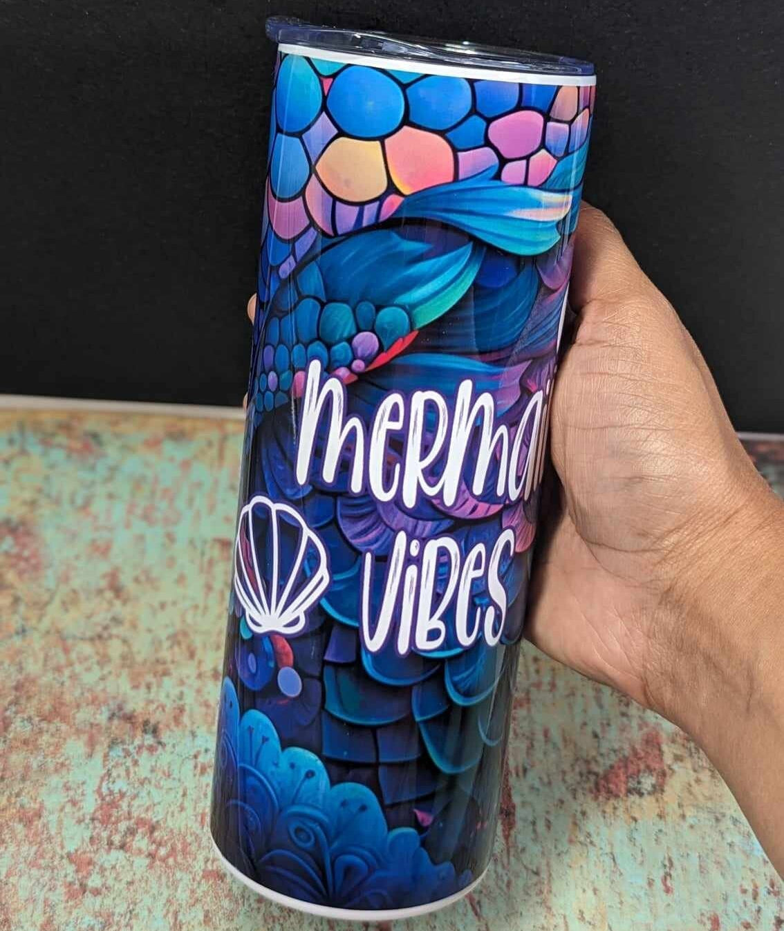 Custom Tumbler | Mermaid Tumbler | Add Names | Custom Order Gift for Her | 20oz Tumbler with Lid and Straw