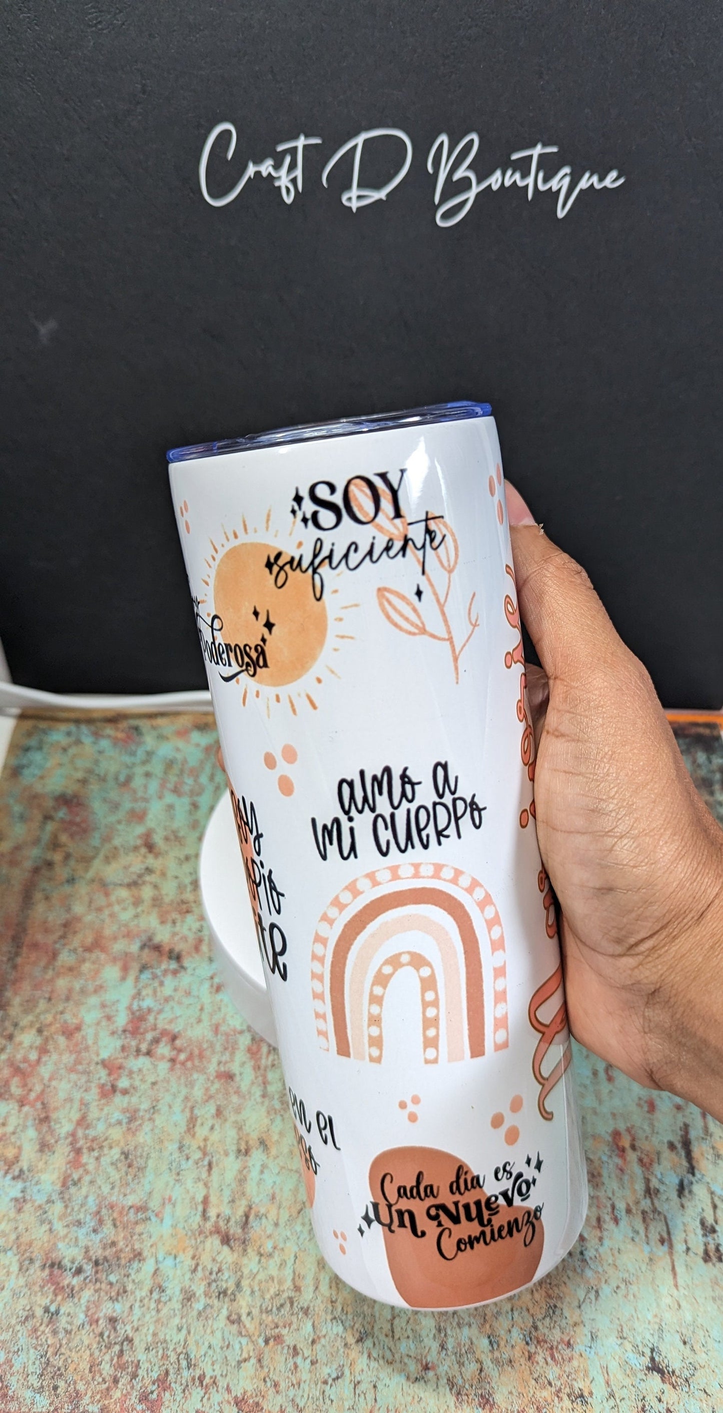 Custom Tumbler | Afirmaciones Positivas Tumbler | Add Names | Custom Order Gift for Her | 20oz Tumbler with Lid and Straw