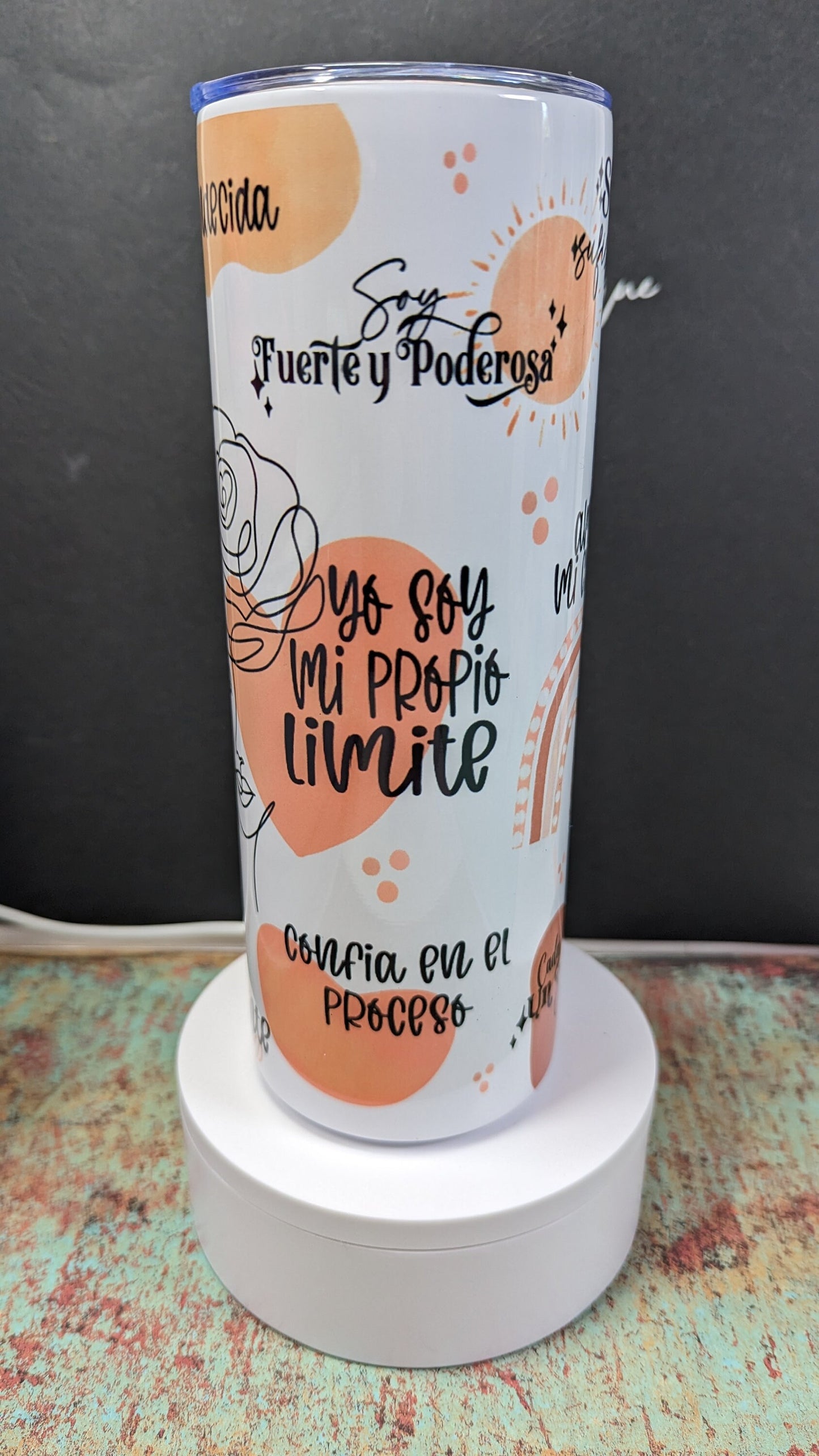 Custom Tumbler | Afirmaciones Positivas Tumbler | Add Names | Custom Order Gift for Her | 20oz Tumbler with Lid and Straw