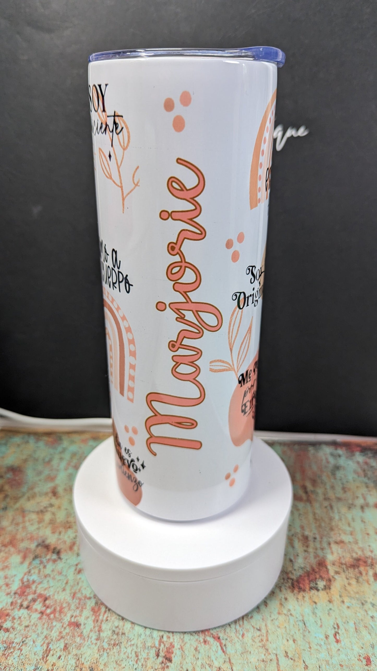 Custom Tumbler | Afirmaciones Positivas Tumbler | Add Names | Custom Order Gift for Her | 20oz Tumbler with Lid and Straw