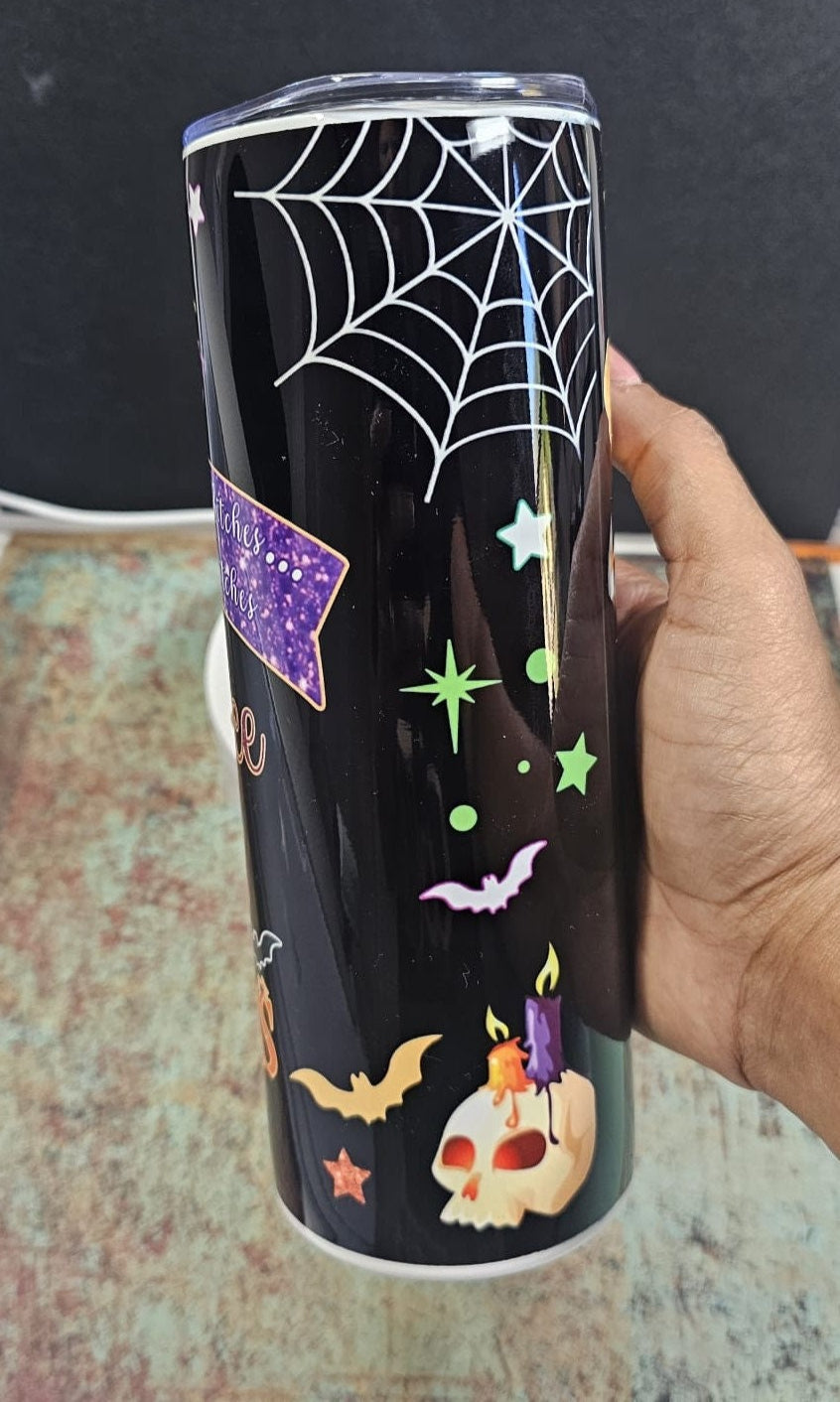 Custom Tumbler | Hocus Pocus Tumbler | Add Names | Custom Order Gift for Her | 20oz Tumbler with Lid and Straw Halloween Tumbler