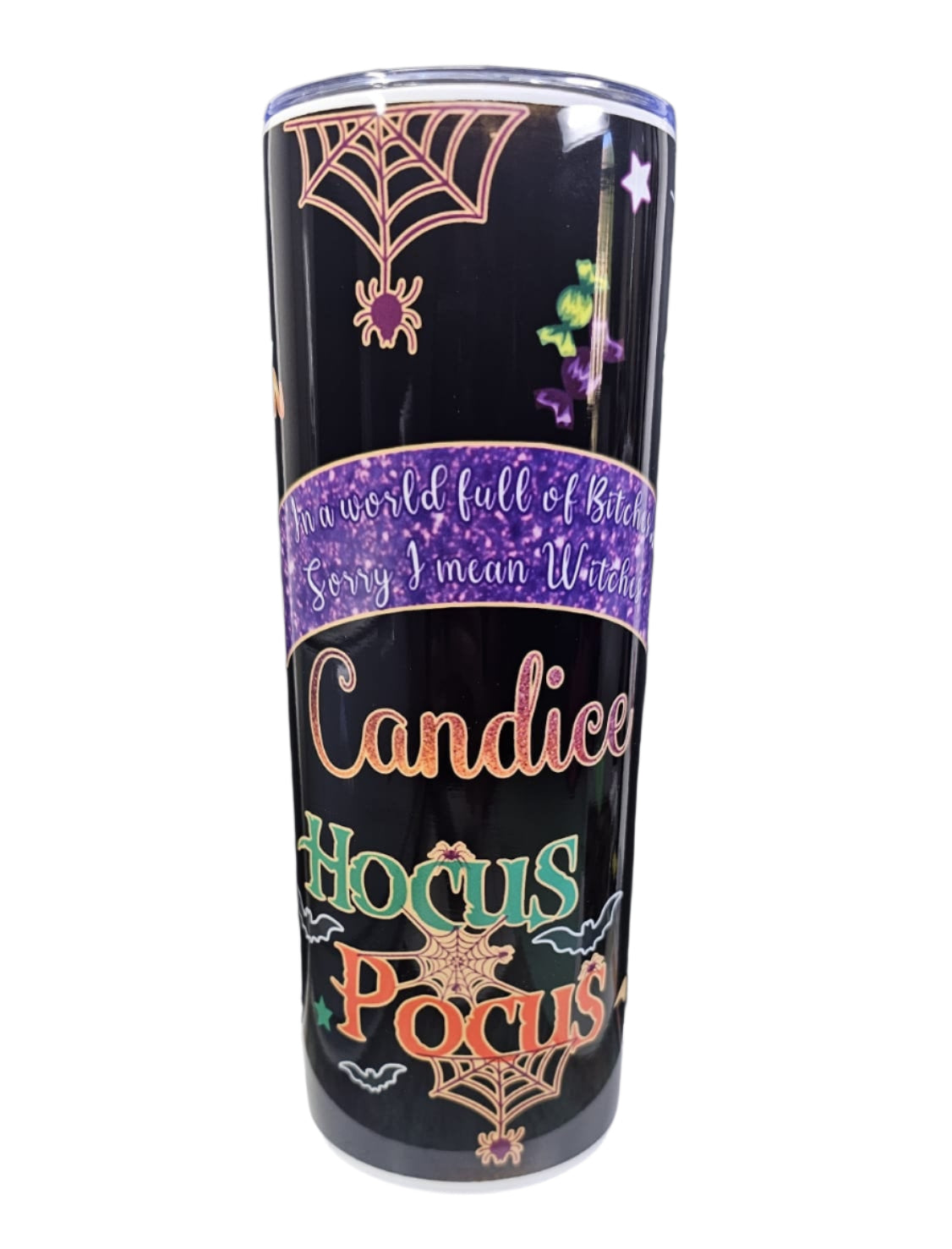 Custom Tumbler | Hocus Pocus Tumbler | Add Names | Custom Order Gift for Her | 20oz Tumbler with Lid and Straw Halloween Tumbler